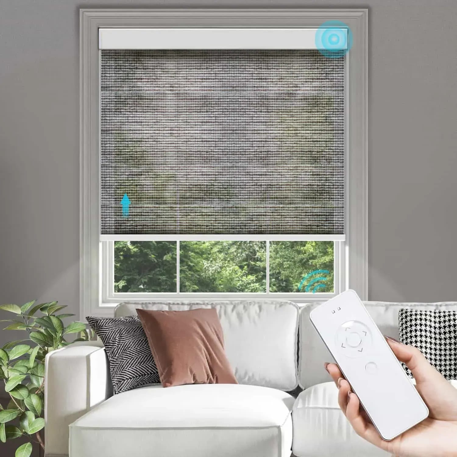 Motorized Blinds installed in a home