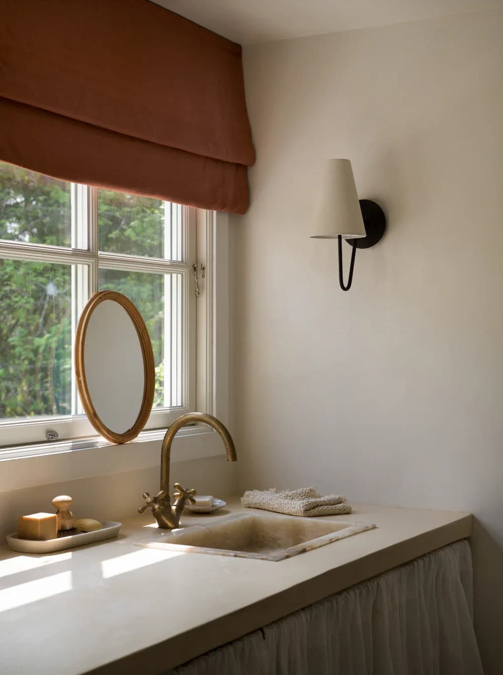 Roman Shades installed in a home