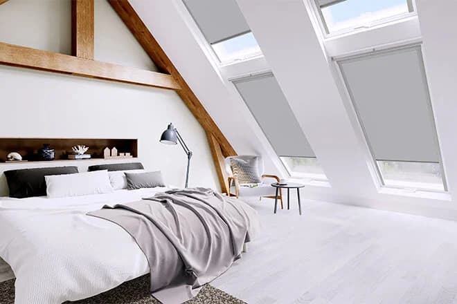 Skylight Blinds installed in a home