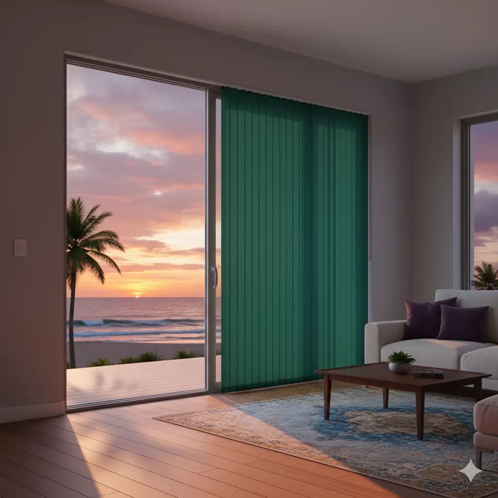 Sliding Window Blinds installed in a home